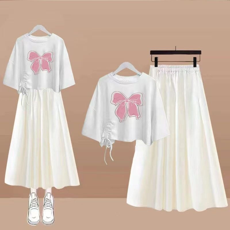 Φόρεμα κοριτσιών σε Α-γραμμή, πολυεστερικό ύφασμα 96-100%, καλοκαίρι 2023, για κορίτσια άνω των 8 ετών, γλυκό και φρέσκο στυλ.