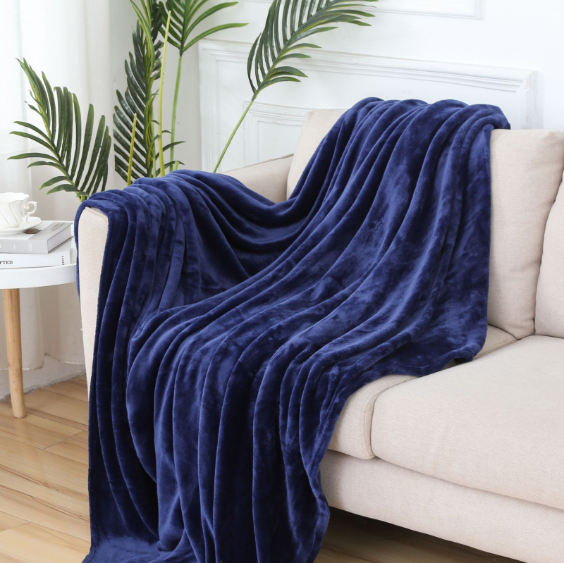 Flanel deka, poliester, 500–800 g, pogodna za sve sezone, moderni minimalistički stil