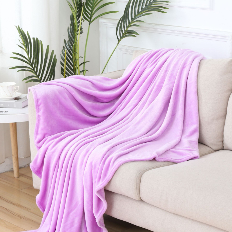 Flanel deka, poliester, 500–800 g, pogodna za sve sezone, moderni minimalistički stil