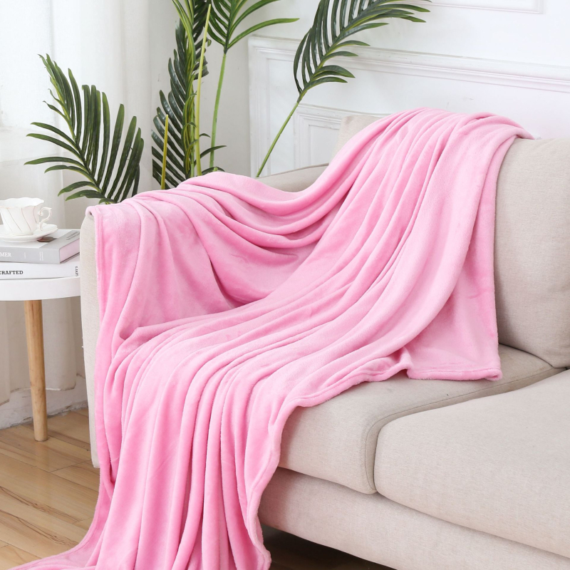 Flanel deka, poliester, 500–800 g, pogodna za sve sezone, moderni minimalistički stil