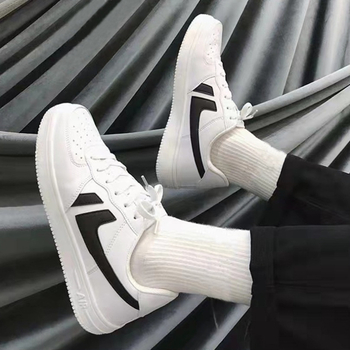 Adidași unisex cu șireturi, partea superioară PU, vârf rotund, toc mic 1–3 cm