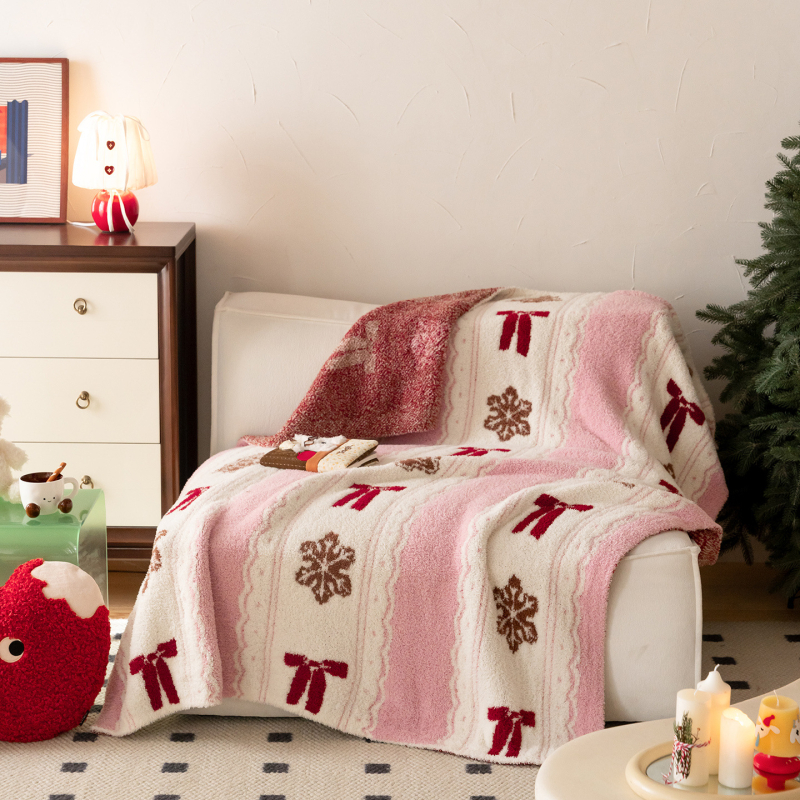 Pătură din fleece pentru canapea și birou, model geometric, pentru toate anotimpurile, stil INS