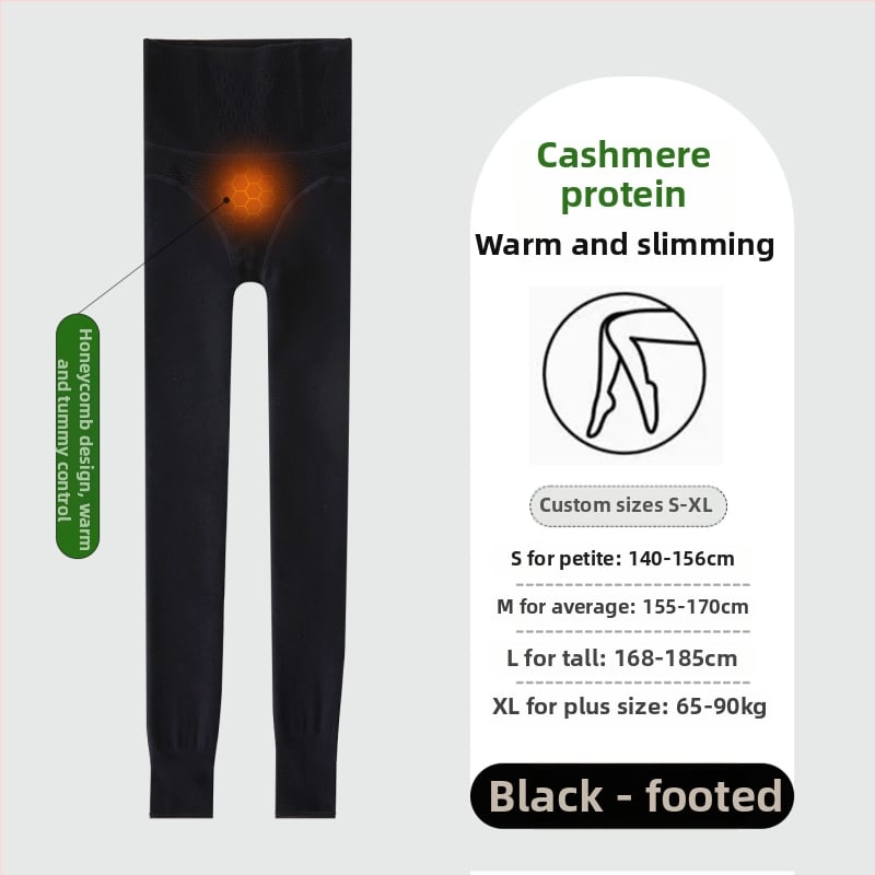 Κολάν γυναικείο με ψηλή μέση και επένδυση φλίς, μακρύ μήκος, σχέδιο ψαριού-κοκαλιά, αντιολισθητικό