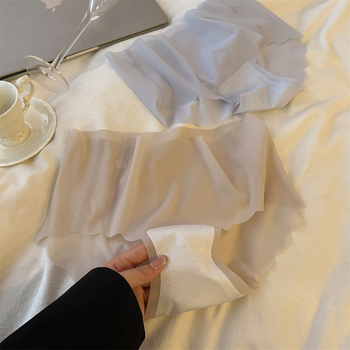 Ženske gaćice od ice silk, niski struk, s najlonskom podstavom, prozračne