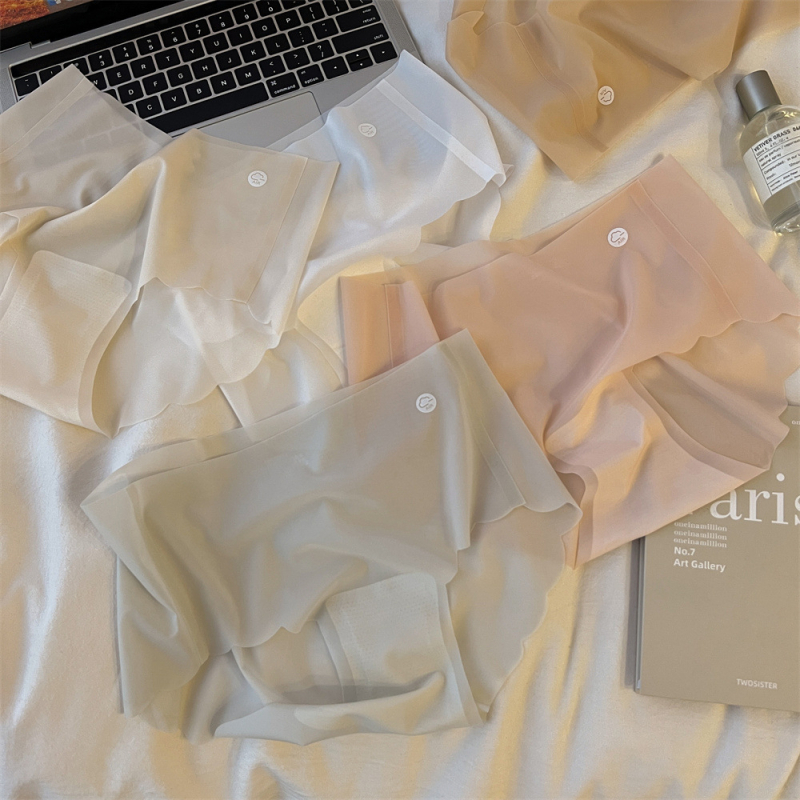 Ženske gaćice od ice silk, niski struk, s najlonskom podstavom, prozračne