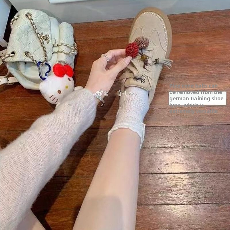 Dámske tenisky na šnúrky, nubuková koža, denný štýl (nízky vrch, gumová podrážka, odolné voči opotrebeniu)