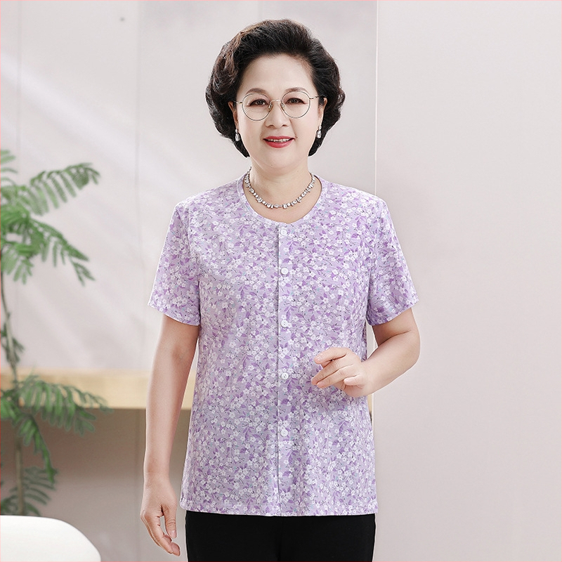 Letná bavlnená košeľa pre starších, krátke rukávy, voľnočasový štýl, viac ako 95% bavlny, leto 2025