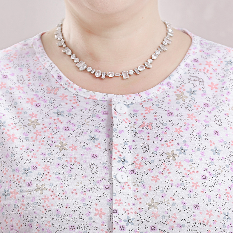 Καλοκαιρινή πουκάμισο από βαμβάκι για ηλικιωμένους, κοντό μανίκι, καθημερινό στυλ, περισσότερο από 95% βαμβάκι, Καλοκαίρι 2025