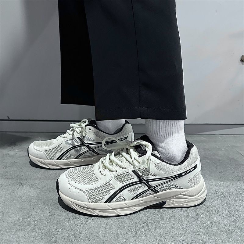Muške mrežaste sportsko-casual tenisice za ljeto, vezice, gumeni đon, okrugla prst, niski pet 1–3 cm