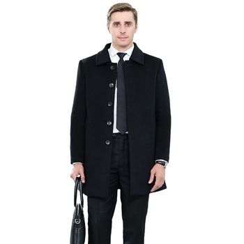 Női középhosszú gyapjú kabát, vast, dupla gombolású, öltöny gallérral, szűk fazon, hosszú ujjak