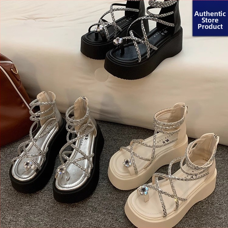 Γυναικείες σανδάλια με μία λουρί, ανοιχτό δάκτυλο, στρογγυλή μύτη, χαλαρό στυλ, PU επάνω μέρος, PU σόλα, Καλοκαίρι 2025