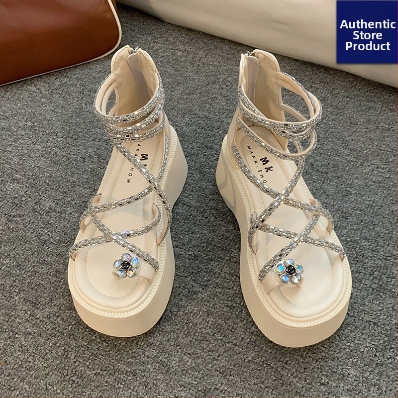 Γυναικείες σανδάλια με μία λουρί, ανοιχτό δάκτυλο, στρογγυλή μύτη, χαλαρό στυλ, PU επάνω μέρος, PU σόλα, Καλοκαίρι 2025