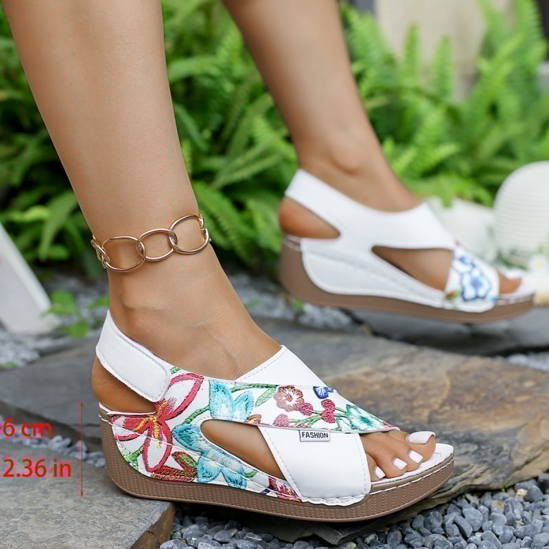 Γυναικείες Fish Mouth σανδάλια, Peep Toe, πλατφόρμα με παχιά σόλα, PU επάνω μέρος και PU σόλα, Velcro κλείσιμο, Καλοκαίρι 2025