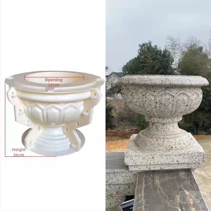 Cement díszforma – Európai stílusú római oszlop, galamb, hím és nőstény oroszlánok, erkélykorlát gömbdísz