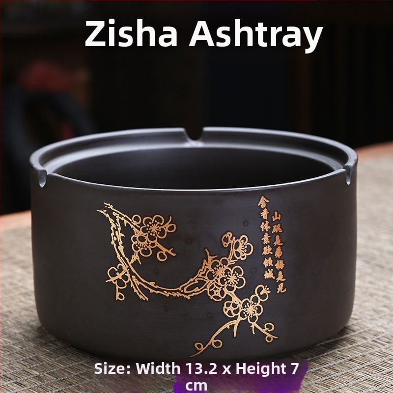 Керамичен пепелник с капак, гравиран, модел: стандартен, марка Kuncheng