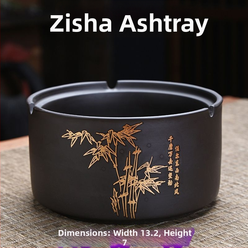 Керамичен пепелник с капак, гравиран, модел: стандартен, марка Kuncheng