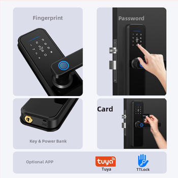 GM1 WiFi okos ujjlenyomat-zár fa ajtókhoz, PIN-kóddal és távoli feloldással