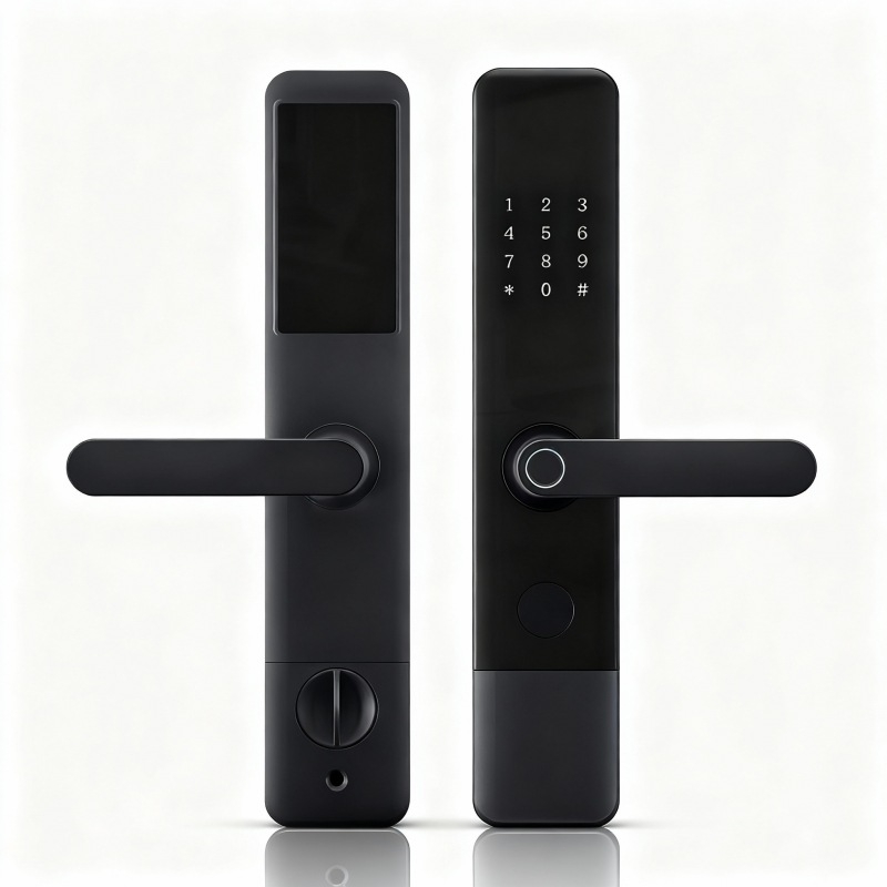 GM1 WiFi okos ujjlenyomat-zár fa ajtókhoz, PIN-kóddal és távoli feloldással