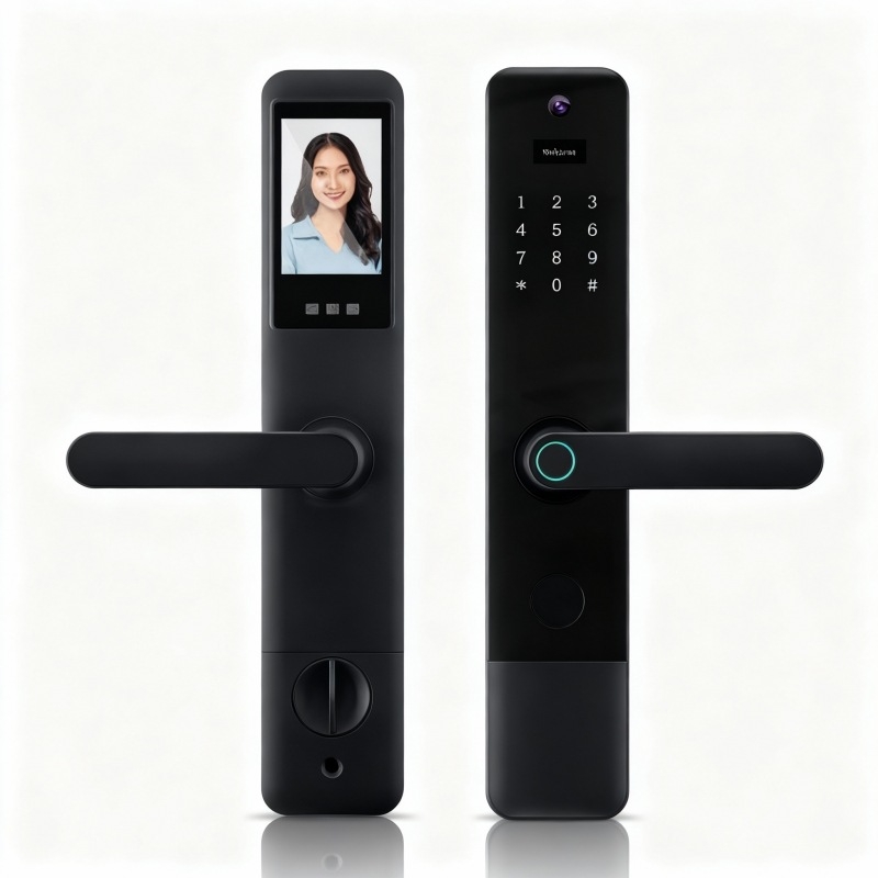 GM1 WiFi okos ujjlenyomat-zár fa ajtókhoz, PIN-kóddal és távoli feloldással