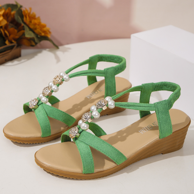 Sandale romane pentru femei — vârf în formă de gură de pește, partea superioară PU, căptușeală PU, talpă din cauciuc, curea elastică