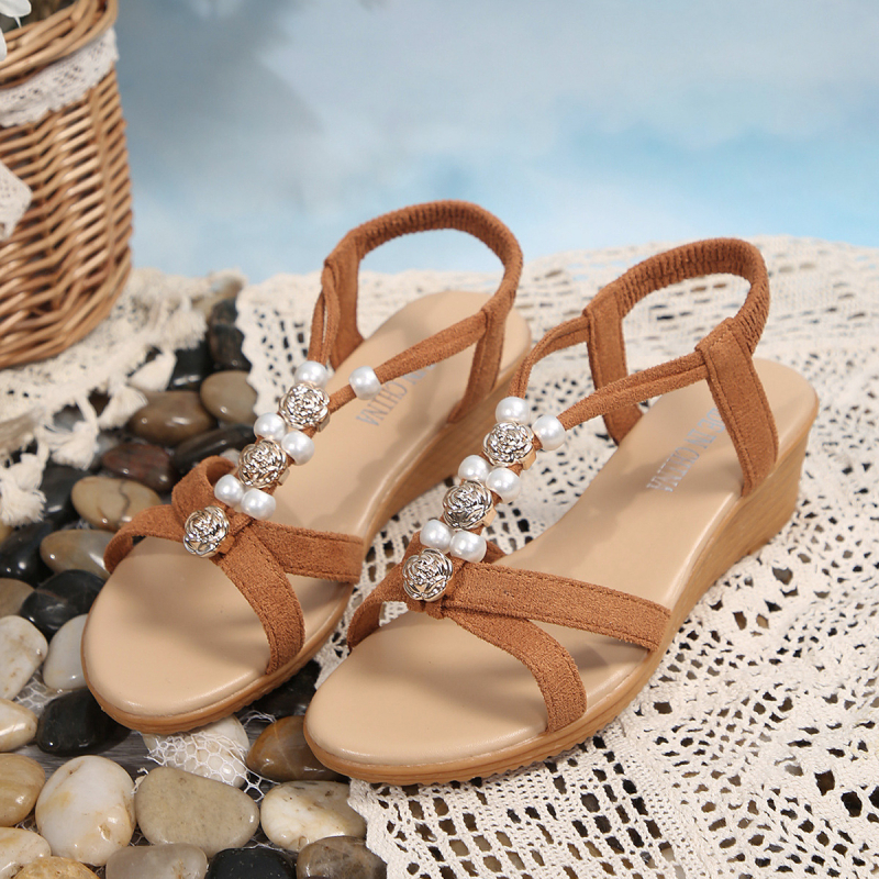 Sandale romane pentru femei — vârf în formă de gură de pește, partea superioară PU, căptușeală PU, talpă din cauciuc, curea elastică