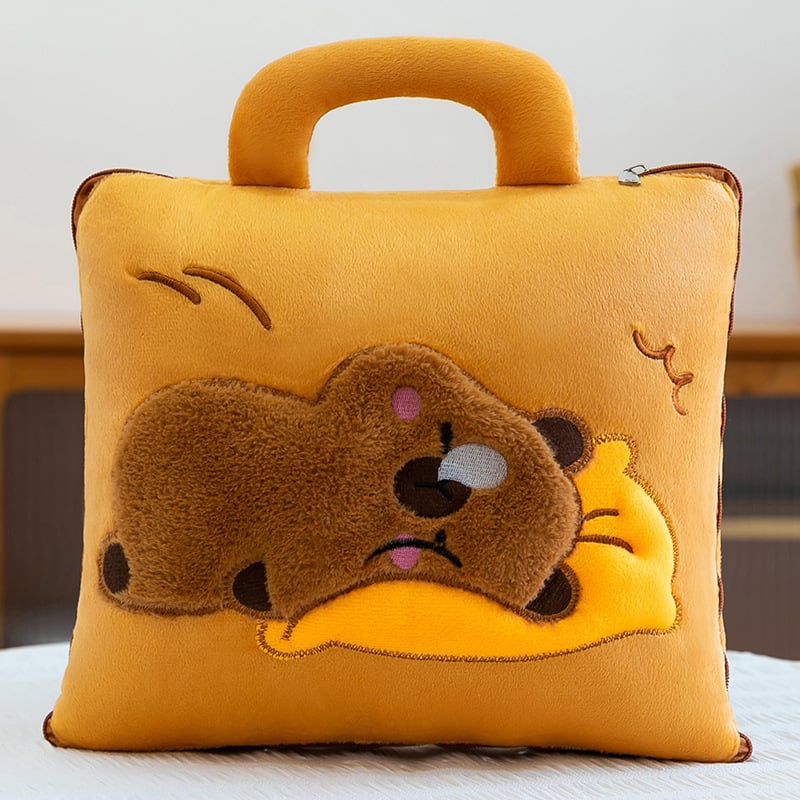 Μαξιλάρι-κουβέρτα σε δύο λειτουργίες, 2-σε-1, μοτίβο κινουμένων σχεδίων, εξωτερικό ύφασμα από συνθετικές ίνες, πολυεστερικό γέμισμα