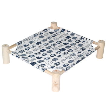 Дървено гнездо за домашни любимци – четирисезонно легло за котки и кучета, свалящо се и миещо се