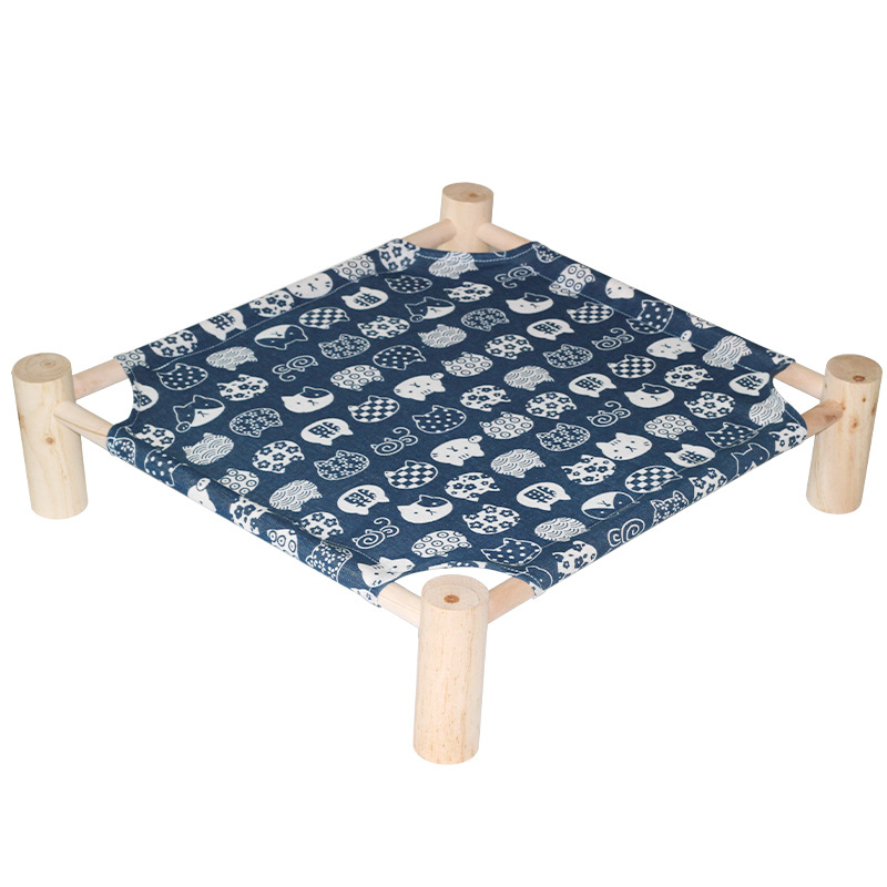 Дървено гнездо за домашни любимци – четирисезонно легло за котки и кучета, свалящо се и миещо се