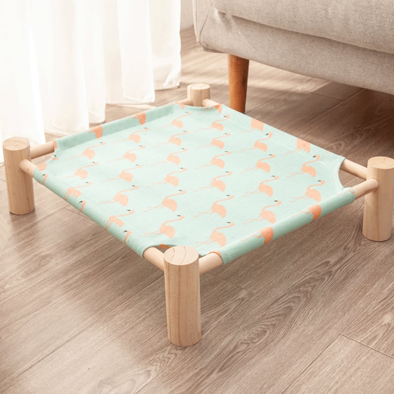 Дървено гнездо за домашни любимци – четирисезонно легло за котки и кучета, свалящо се и миещо се