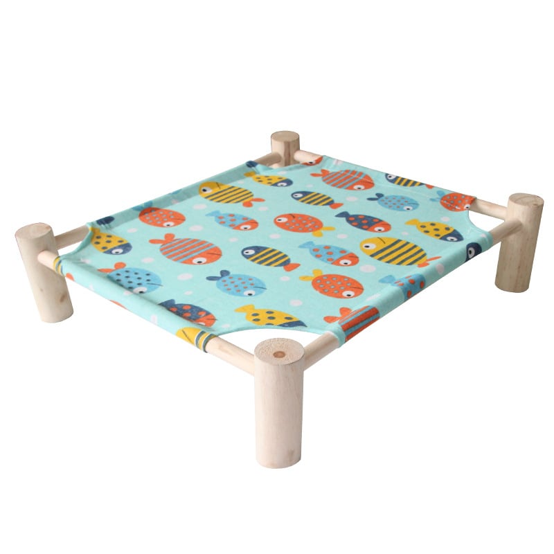 Дървено гнездо за домашни любимци – четирисезонно легло за котки и кучета, свалящо се и миещо се