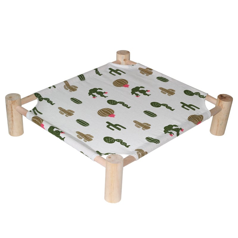 Дървено гнездо за домашни любимци – четирисезонно легло за котки и кучета, свалящо се и миещо се