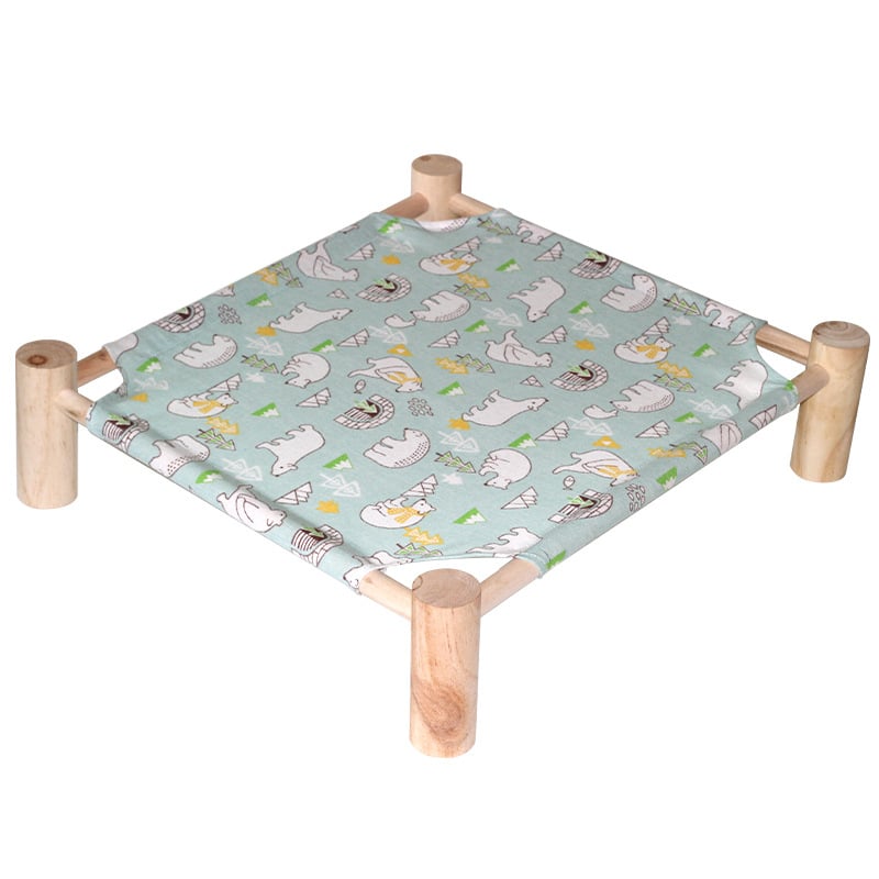 Дървено гнездо за домашни любимци – четирисезонно легло за котки и кучета, свалящо се и миещо се