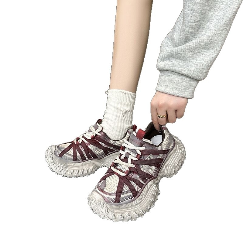 Unisex tenisice od mrežice, prozračne, kvadratni vrh, ravna peta, lagane, protuklizna potplat, vezanje