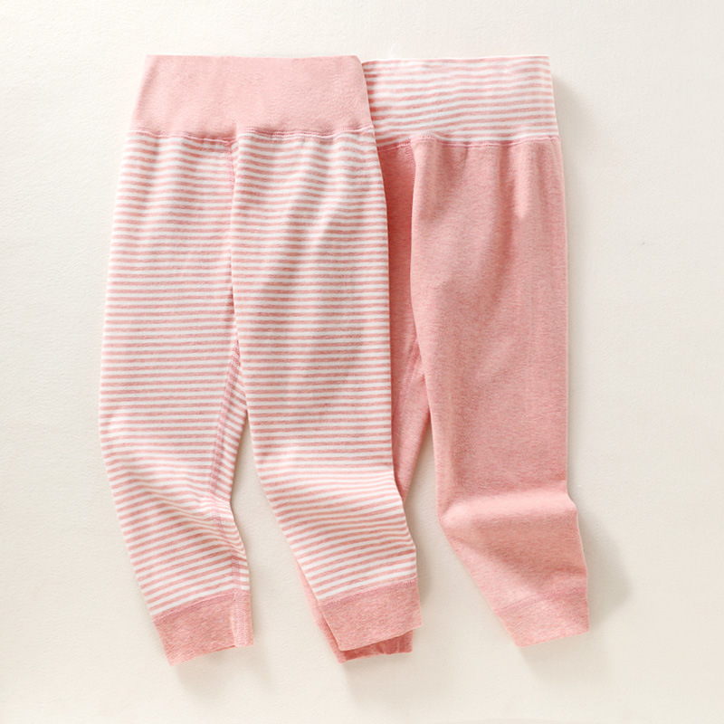 Gyerekeknek szóló pamut hosszú alsónadrág őszi-téli szezonhoz, 100% pamut, középmagas derekú, 3–8 évesek