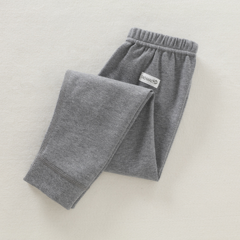 Gyerekeknek szóló pamut hosszú alsónadrág őszi-téli szezonhoz, 100% pamut, középmagas derekú, 3–8 évesek
