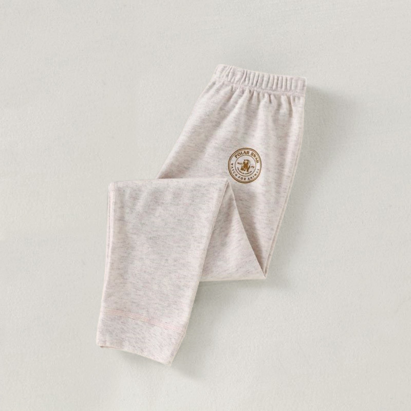 Gyerekeknek szóló pamut hosszú alsónadrág őszi-téli szezonhoz, 100% pamut, középmagas derekú, 3–8 évesek