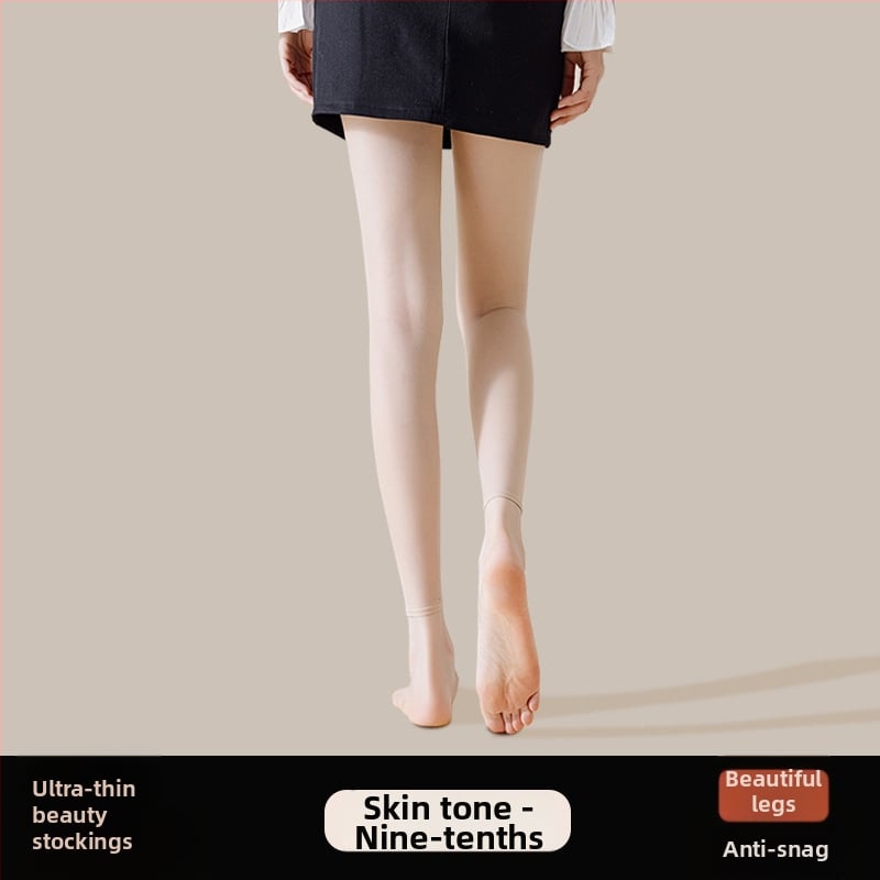 Γυναικείες καλσόν χωρίς δάχτυλα, υπερλεπτό νάιλον 10D, μονοχρωματικό σχέδιο, ύψος σωλήνα Rompers