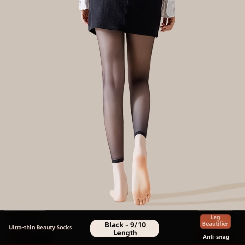 Γυναικείες καλσόν χωρίς δάχτυλα, υπερλεπτό νάιλον 10D, μονοχρωματικό σχέδιο, ύψος σωλήνα Rompers