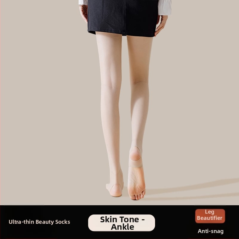 Γυναικείες καλσόν χωρίς δάχτυλα, υπερλεπτό νάιλον 10D, μονοχρωματικό σχέδιο, ύψος σωλήνα Rompers