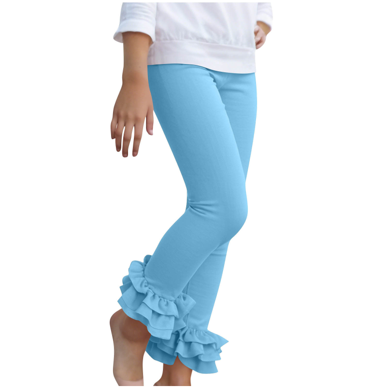 Детски клин за момичета с дантела, Milk Silk плат, полиестер 95%, средна талия, за пролет и есен, за деца 3–8 г