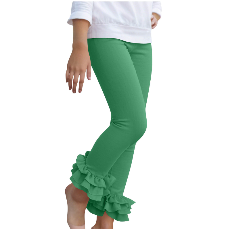 Детски клин за момичета с дантела, Milk Silk плат, полиестер 95%, средна талия, за пролет и есен, за деца 3–8 г