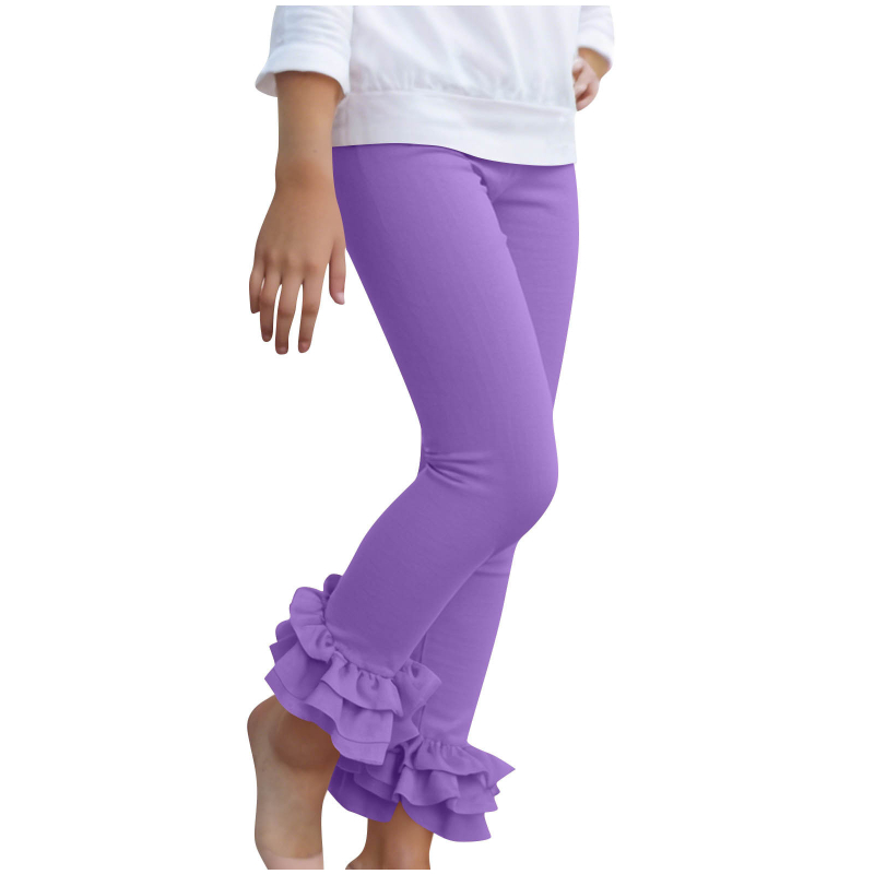 Детски клин за момичета с дантела, Milk Silk плат, полиестер 95%, средна талия, за пролет и есен, за деца 3–8 г