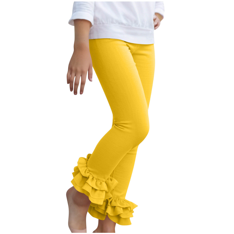 Детски клин за момичета с дантела, Milk Silk плат, полиестер 95%, средна талия, за пролет и есен, за деца 3–8 г