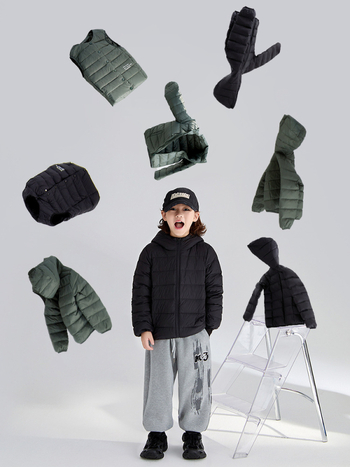 Παιδικό μπουφάν από πούπουλα, unisex, κορεατικού στυλ, με γέμισμα από λευκόπάπια πούπουλο, χειμερινό, για παιδιά άνω των 8 ετών (ύψος άνω των 140 cm)