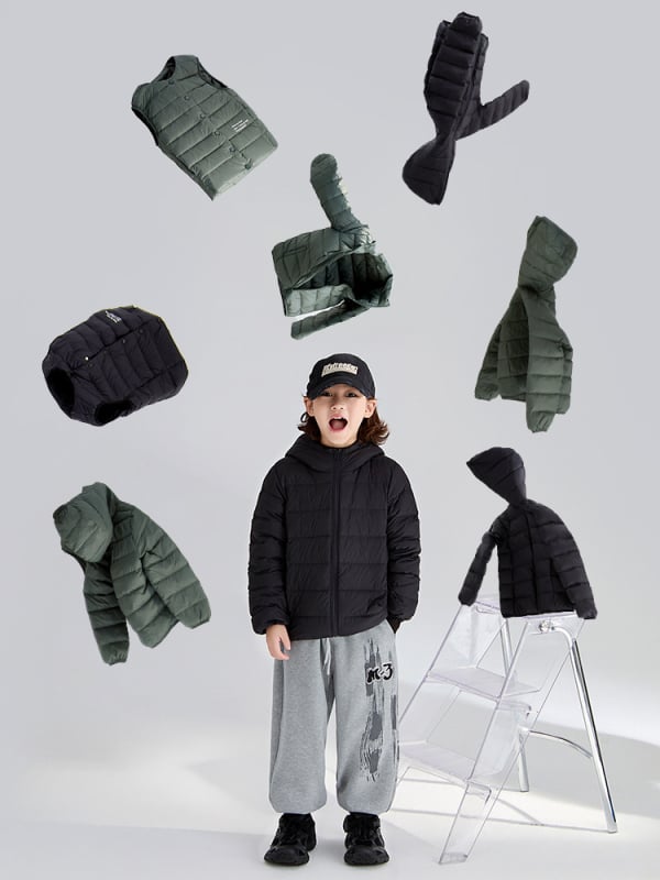 Uniszex gyerek tollkabát Koreai-stílusban, fehér lúd tollal töltve, téli szezonra, 8 évesnél idősebbeknek (140 cm felett)