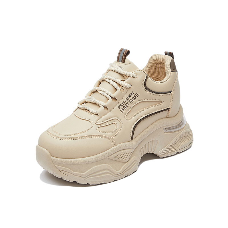 Ženske tenisice Dad shoes – PU gornji dio, visoki gornji dio 3–7 cm, prednje vezanje, gumeni đon