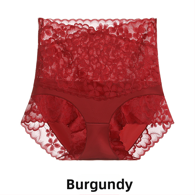 Čipkové nohavičky s vysokým pásom, priedušné, tvarujú brucho, rozkrok z hodvábu Mulberry