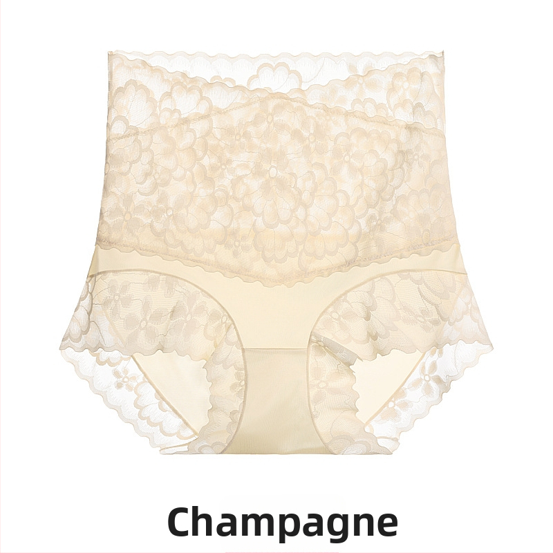 Δαντελένια εσώρουχα με ψηλή μέση, διαπνέοντα, στήριξη κοιλιάς, καβάλο από μετάξι Mulberry