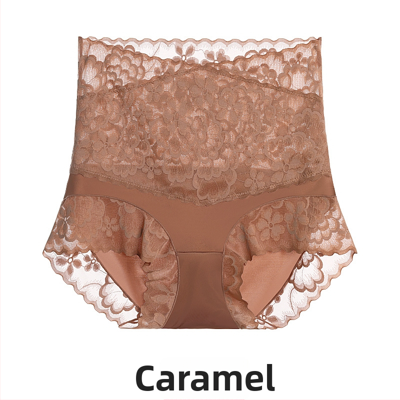 Δαντελένια εσώρουχα με ψηλή μέση, διαπνέοντα, στήριξη κοιλιάς, καβάλο από μετάξι Mulberry