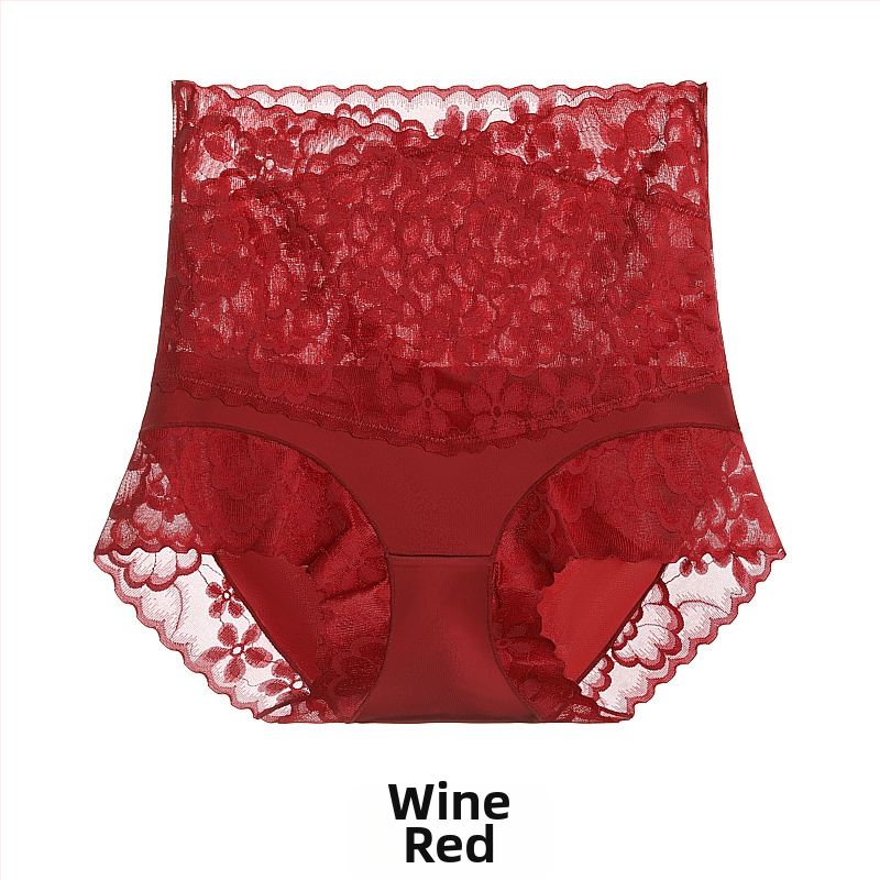 Δαντελένια εσώρουχα με ψηλή μέση, διαπνέοντα, στήριξη κοιλιάς, καβάλο από μετάξι Mulberry